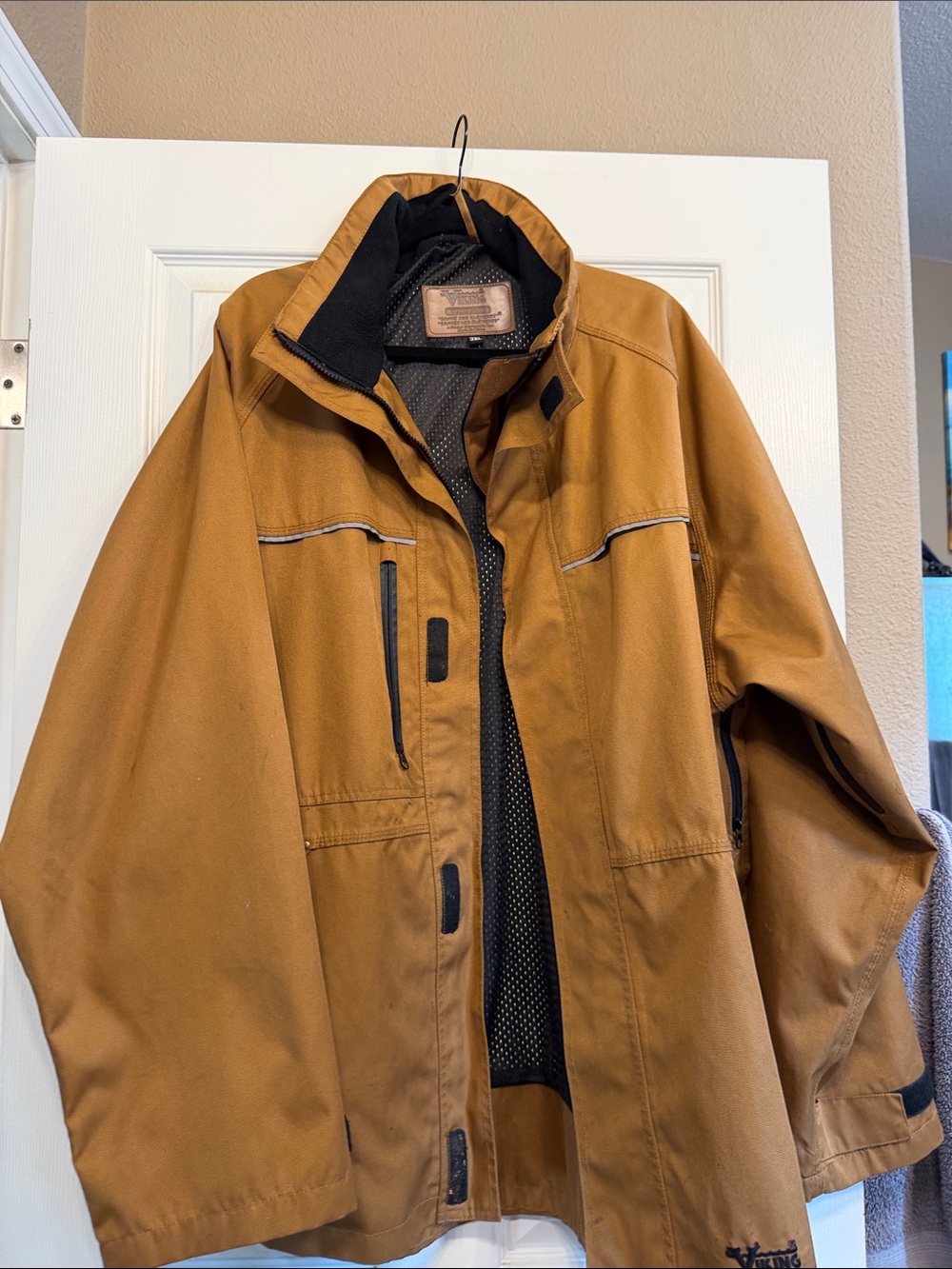 Men's Tan Workfield Jacket with Mesh Lining